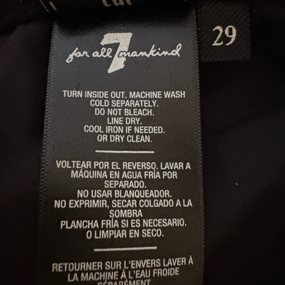 7 For All Man Kind Black Velvet Super Skinny pants - Picture 10 of 10